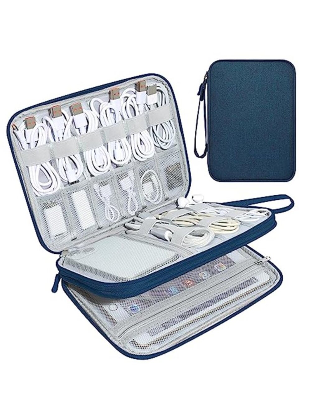 Electronics Organizer Travel, Travel Cord Organizer Case,Compact Electronics Bag